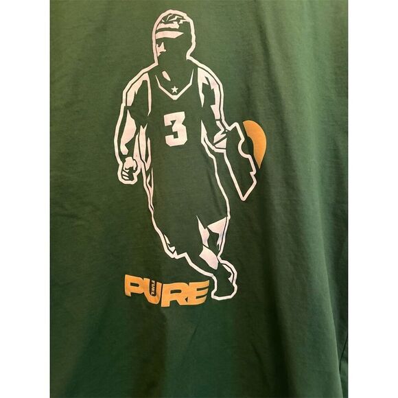 Iverson Classic Men's Green Graphic T-Shirt Size L Basketball Theme - Picture 2 of 7